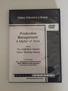Video>> Productive Management - A Matter of Style (Classic)