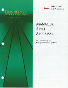 Co-Worker Feedback>> Manager Style Appraisal (MSA)