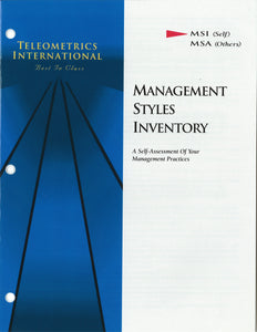 Self-Survey>> Management Styles Inventory (MSI)